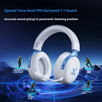 MCHOSE V9 Pro Wireless Gaming Headset — 7.1 Surround, Tri-Mode